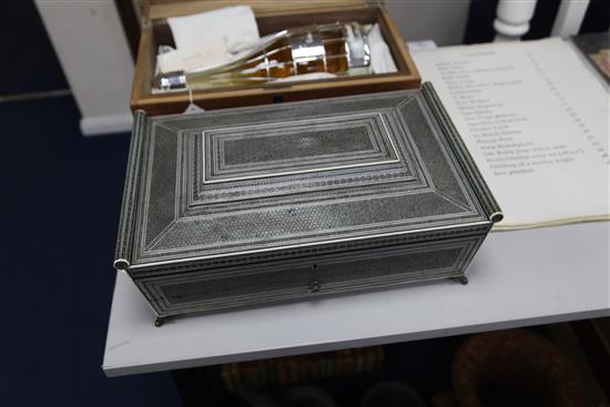 A 19th century Anglo Indian sadeli work box, 18.25in.